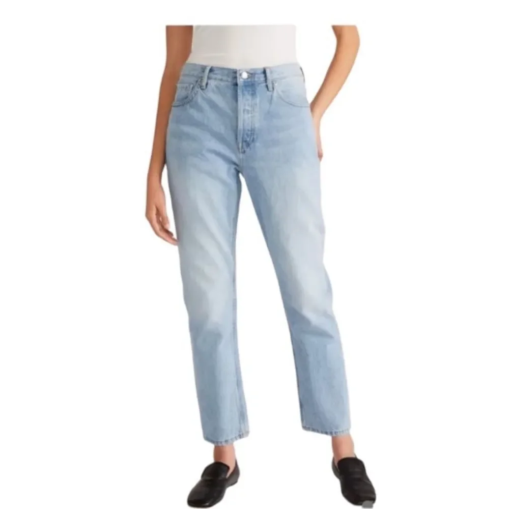 New Everlane The 90’s Cheeky Jean Light Wash Button Fly Size 33 Ankle - Picture 5 of 6